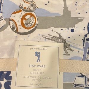 Pottery Barns Kids Star Wars Droid Fitted Sheets.